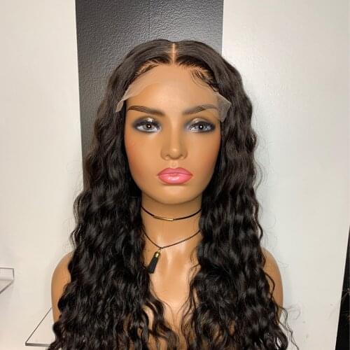 Jet Black COlor Lace Front Wigs For Women With Baby Hair Kinky Curly Gluelss Heat Resistant Synthetic Wigs Daily Wear Wigs