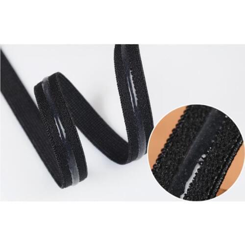 12mm elastic ribbon shoulder strap silicone grip webbing gripper bras lingerie clothing girdle accessory DIY sewing accessories