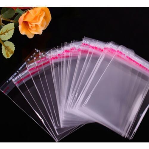 2020 NEW 100pcs Transparent Self Adhesive Seal Bags OPP Plastic Cellophane Bags Gifts Candy Bag & Pouch Jewelry Packaging Bags