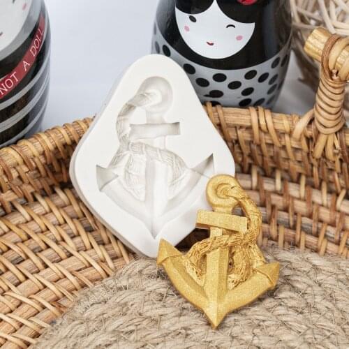 Anchor Silicone Molds Fondant Cake Decorating Tools Suger Paste Cupcake Candy Clay Chocolate Molds Pirate Legend Kitchen Baking
