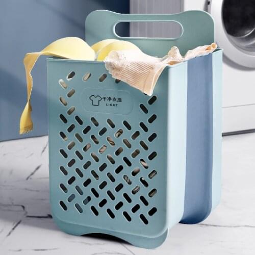 Foldable Laundry Basket Organizer For Dirty Clothes Bathroom Home Storage Baskets Organization Large Folding Basket