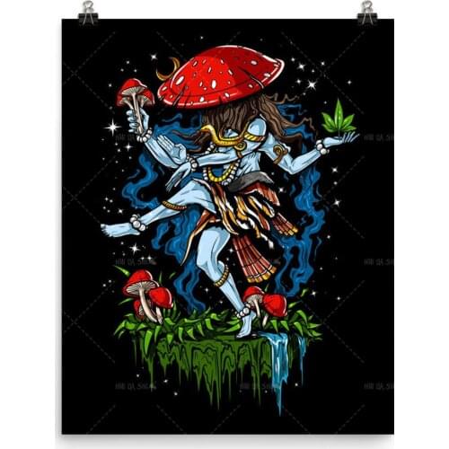 Modern Home Decor Poster Nordic Abstract Figure Hindu God Shiva HD Wall Art Canvas Painting Art Poster Print Wall Picture Frame