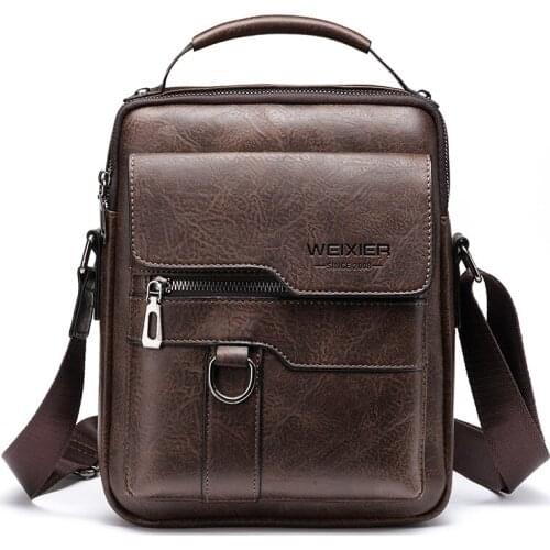 New Men Shoulder Bag for 9.7" ipad Men PU Leather Flaps Mens Crossbody Bags Business Flap Male Solid Messenger Bag Travel Bag