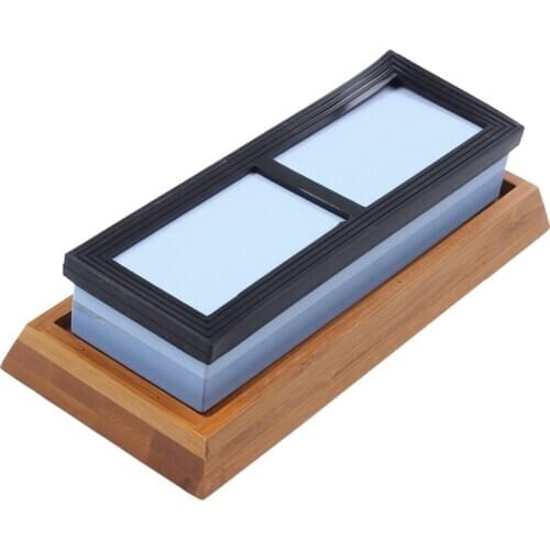 Sharpening Stone For Knives, Professional Waterstones Combination Grit 2000/6000 Whetstone Sharpening with Bamboo Base, Blade Gu