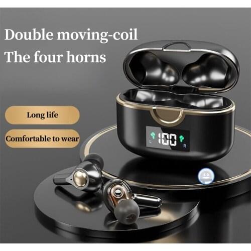 TWS Wireless Bluetooth Earphone 4 Microphones Bluetooth 5.1 Headset Noise Reduction LED Display Sports Waterproof Earbud Headset