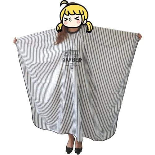 Hair Anti-Sticking Haircut Dyeing Coloring Wrap Cape Gown Apron Hairdressing Cloth of Stripe Pattern E706