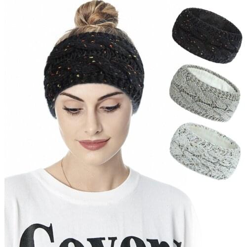 Ruoshui Woman Knitted Headband Warm Hairband Women Hair Accessories Bandana Headwear Headwarp Turban