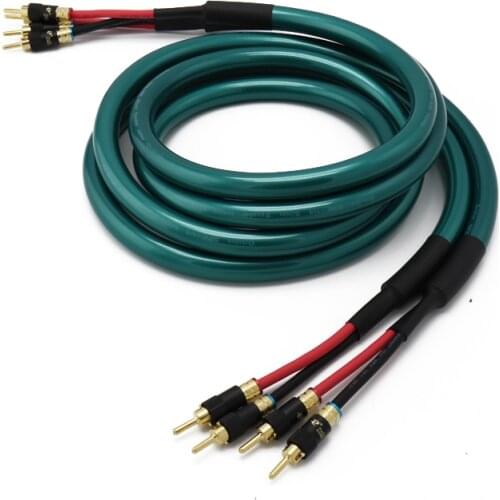 1 pairs ortfon 8N Silver Plating on Single Crystal Copper OCC speaker cable HiFi CD AMP speaker wire