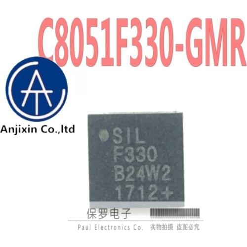 10pcs 100% orginal new real stock Microcontroller C8051F330-GMR C8051F330 Screen printing F330 QFN-20