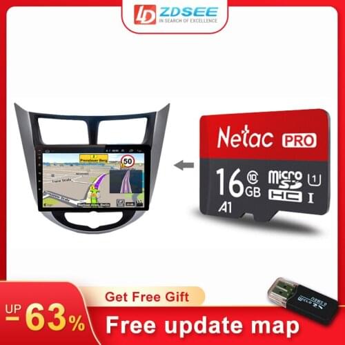32GB GPS Sygic map for Hyundai Solaris car radio android Navigation Maps free update micro SD card Europe spain middle east