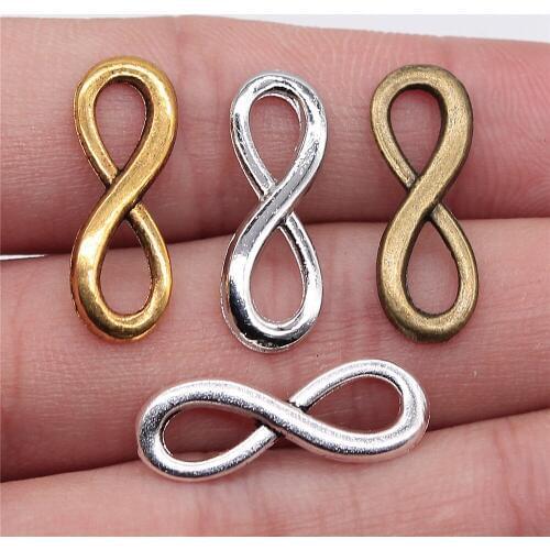 20pcs 23x8mm Infinity Charm Connector 4 Colors Infinity Symbol Connectors Jewelry Making DIY Handmade Craft