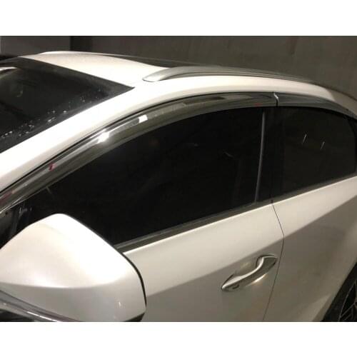 ABS Chrome plastic Window Visor Vent Shades Sun Rain Guard car accessories for LEXUS NX200 NX300 NX300h 2015 - 2019 car styling