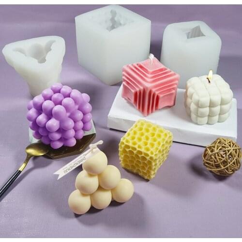 Baking Accessories Geometric Magic Ball Silicone Candle Mold Plaster Decoration Handmade Soap Mold Resin Mold Candle Making Kit