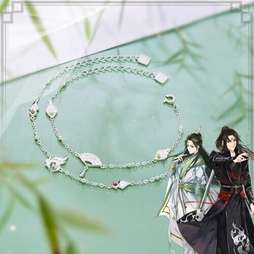 Anime Scum Villain Self Saving System Shen Qingqiu Luo Binghe 925 Silver Bracelets Chain Jewelry Wristband Britbday Xmas Gift