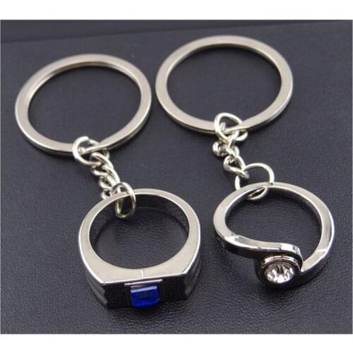 FREE SHIPPING BY DHL New Zinc Alloy Couple Keychain Rhinestone Rings Key Rings for Lovers W9211