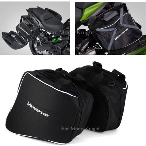 For Kawasaki Ninja H2 1000 Versys 1000 650 For KQR 28L Hard Saddlebag Liner Set Saddle Bags Travel Trunk Bag luggage bags