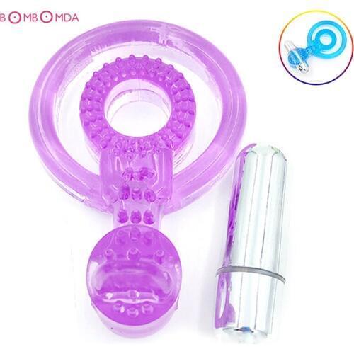 Delay Ejaculation Penis Ring Vibrator Powerful Time Last Vibrating Cock Rings Sex Toys For Men Masturbation Male Chastity Device