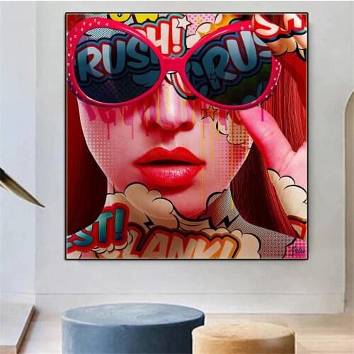 Graffiti Art Girls Canvas Paintings Modern Colorful Womens Wall Art Posters And Prints Abstract Street Picture For Home Design