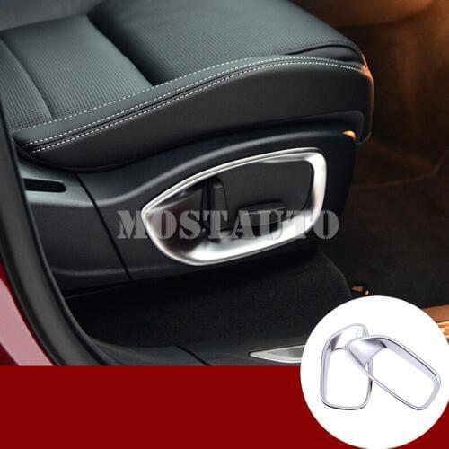 For Jaguar XE X760 Inner Car Seat Adjustment Button Frame Cover Trim 2015-2018 2pcs Car Accessories Interior Car Decor Car Trim