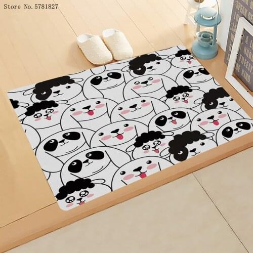 Dog Cat Rabbit Small Doormat Cartoon Animal Doormat Entrance Outdoor Floor Rug For Living Room Carpet For Home Mat Decor