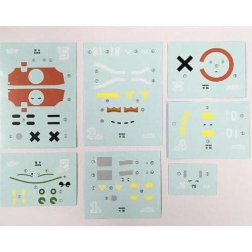 Metal Slug X Gundam Water sticker Decal Action Figure Assemble Model Toys