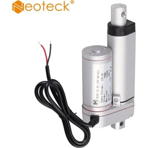 Neoteck 1500N 50mm/100mm DC 12V Electric Linear Actuator Motor Stroke controller For Auto Car RV Electric Door Opener Device