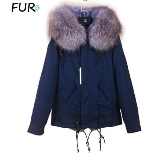 2020 New army green winter jacket women outwear thick parkas plus size raccoon Dog natural real fur collar coat hooded pelliccia