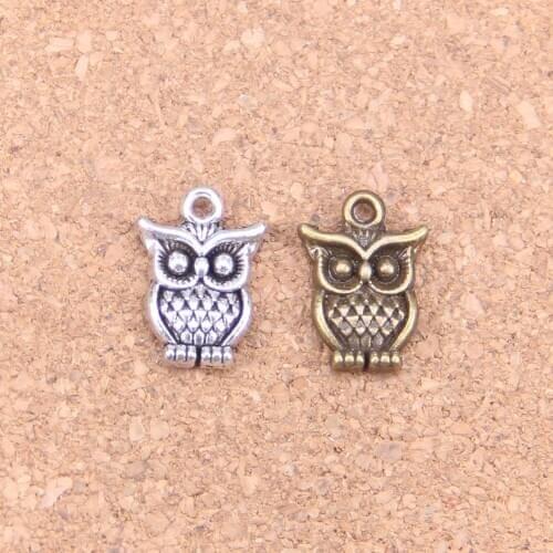 86pcs Charms big eyes owl 16x12mm Antique Pendants,Vintage Tibetan Silver Jewelry,DIY for bracelet necklace