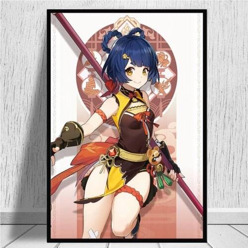 Nordic Modern Living Room Art Genshin Impact Posters Game Anime Girl Poster Canvas Painting Wall Art Picture Home Decoration