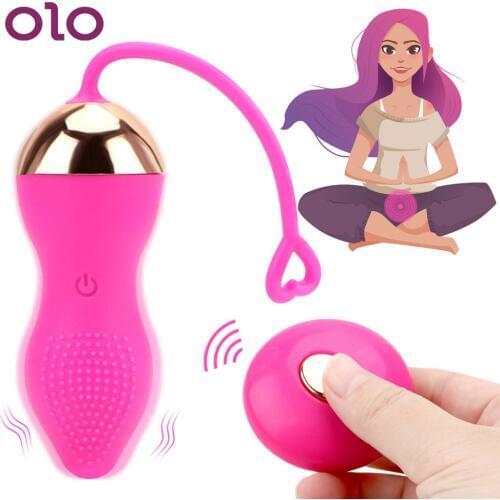 OLO Vaginal Tight Exercise Ball Vibrators 10 Speed G-spot Massage Kegel Balls Vibrating Egg Remote Control Sex Toys for Women