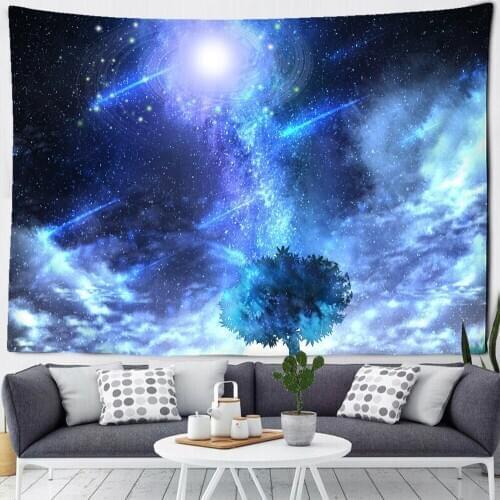 Starry Sky Galaxy Universe Space Tapestry Stars Wall Hanging Hippie Retro Home Decor Witchcraft Wall Cloth Tapestries