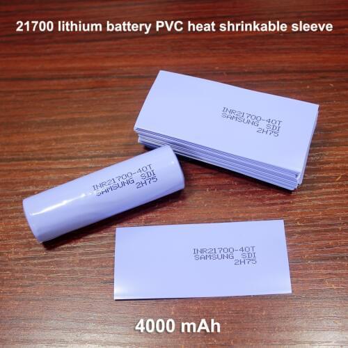 100pcs/lot Battery Encapsulation Film 21700 Battery Skin Replacement Sleeve Packaging Film PVC Shrink Sleeve 4000MAH