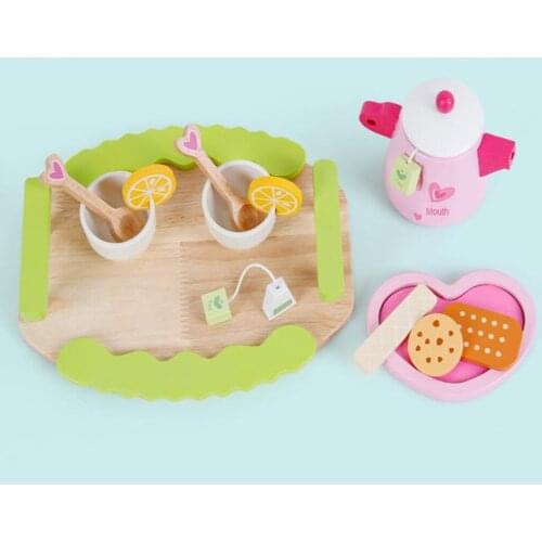 12pcs/set Cutting Teaport Tray Pretend Play Playest Kitchen Gift Toy Game