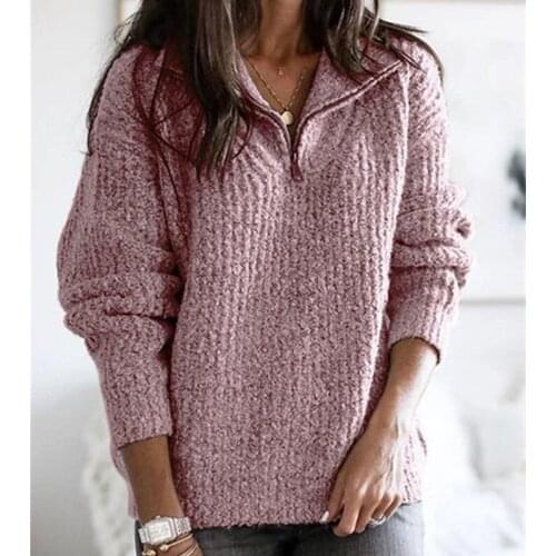 Aprmhisy Hot New Solid Women Sweaters 2020 Autumn Winter Casual Street Loose Knitted Pullovers Tops Femme