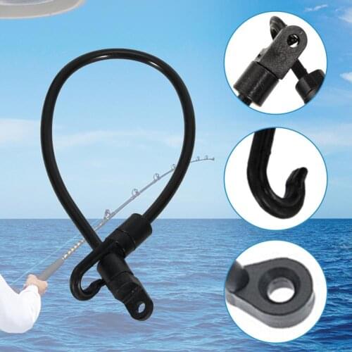 Fishing Rod Strap Holder Deck Mount Rod Strap Rubber ABS Stainless Steel Material Fixed Rope Fishing Gear Equipm For Boat Kayak