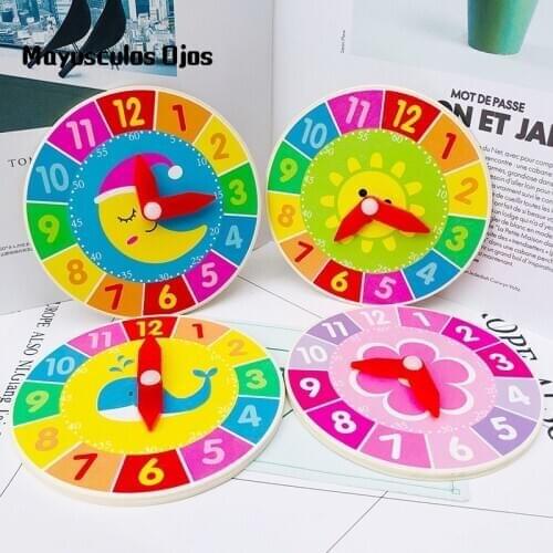 Childrens Wooden Toy Clock Alarm Clock Cognitive Learning Educational Toys Kindergarten Early Education Numbers