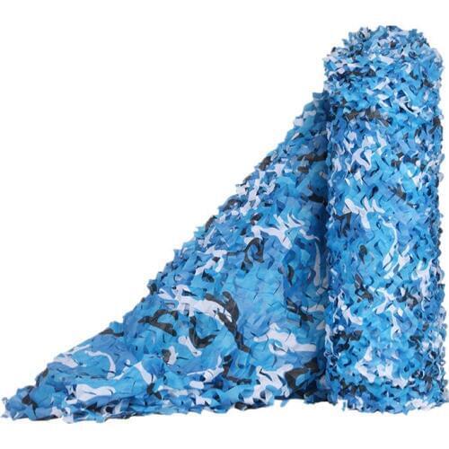 3x3 4x4 Sea Blue Camouflage Nets Military Reinforced for Outdoor Awning Garden Decoration Shade Concealment Mesh Canopy Ocean