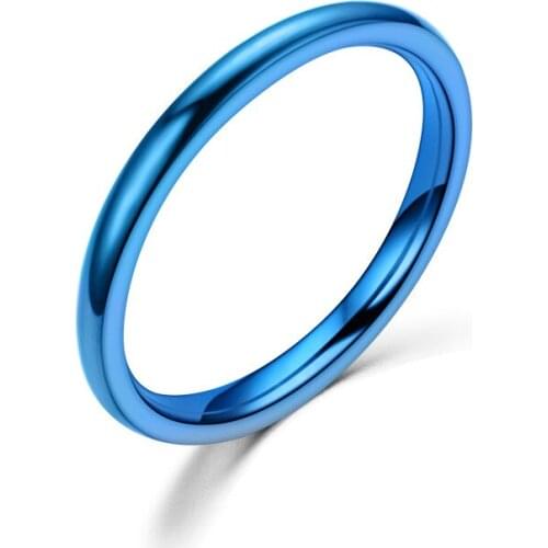 1.5mm Stainless Steel Classical Plain Stackable Wedding Band Ring