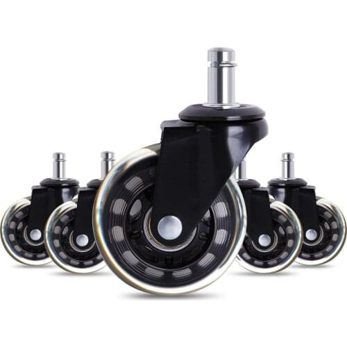 Office Chair Caster Wheels Roller Rollerblade Style Castor Wheel Replacement (2.5inches)