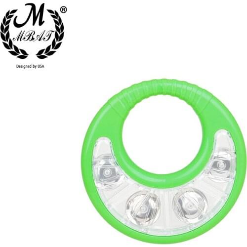 M MBAT Orff Instruments Double-Sided Green Tambourine Bell Flower Drum Circle Childrens Musical Toy Gift Percussion Instrument