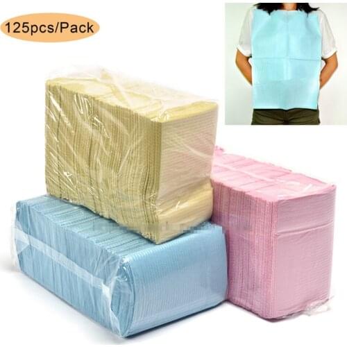 5/125Pcs Dentist Oral Hygiene Medical Paper Dental Disposable Patient Bibs Cleaning For Dentists Cosmetology Medical Paper Scarf