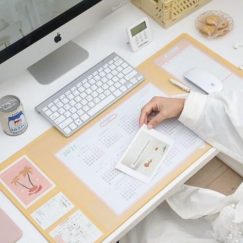 Multifunction Large Mouse Pad Computer Anti-Slip Desk Mouse Mat Waterproof Protector with Pockets Storage Writing Desk Mat