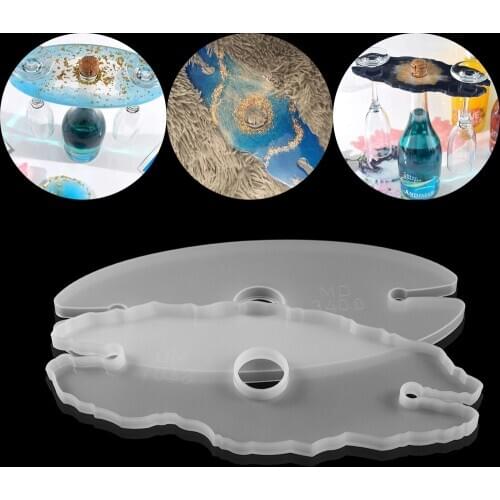 Irregular Wine Rack Epoxy Resin Molds Red Wine Tray For DIY Resin Epoxy Casting Mold Silicone Jewelry Crafts Making Supplies