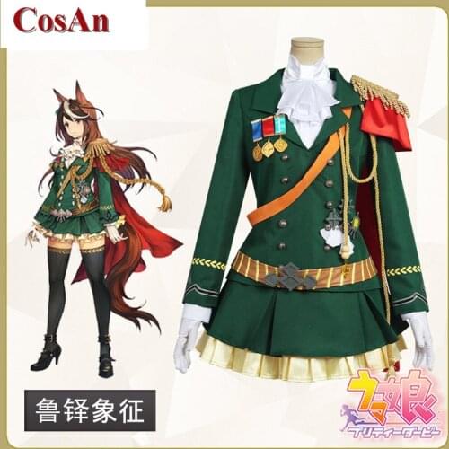 New Game Umamusume:Pretty Derby Symboli Rudolf Cosplay Costume Unisex Military Uniform Activity Party Role Play Clothing S-3XL