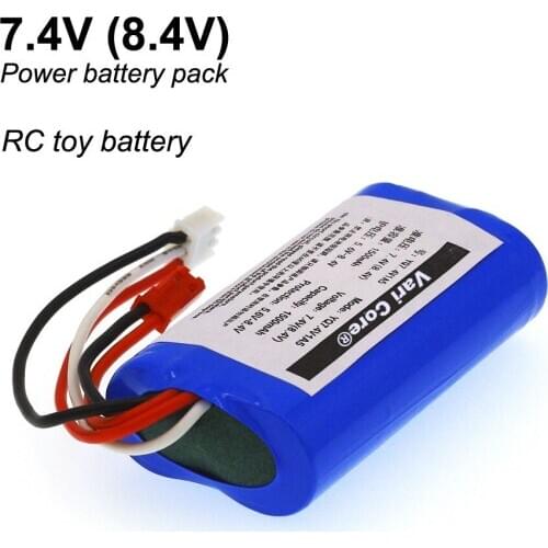 New 7.4V 18650 Lithium Battery 1500mAh 8.4V li-lon Rechargeable batteries Aircraft battery + Free shipping
