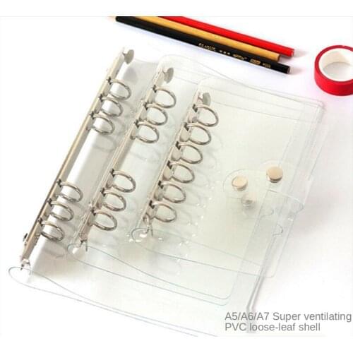 Transparent Loose Leaf Binder Notebook Inner Core Cover Note Book Stationery Inside Page Business Supplies Journal Office 01066