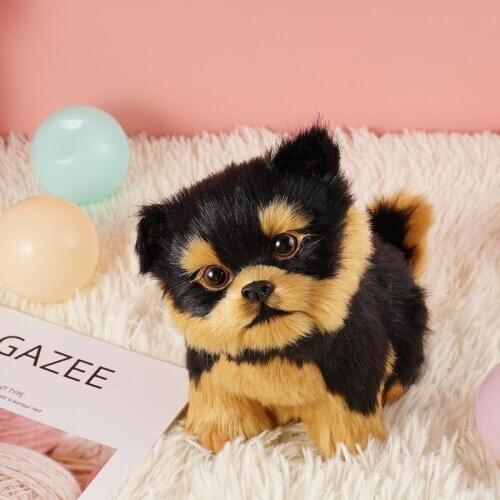 Realistic Yorkshire TerrierDog Toy Plush Toy Doll Stuffed Animal Kids Gifts