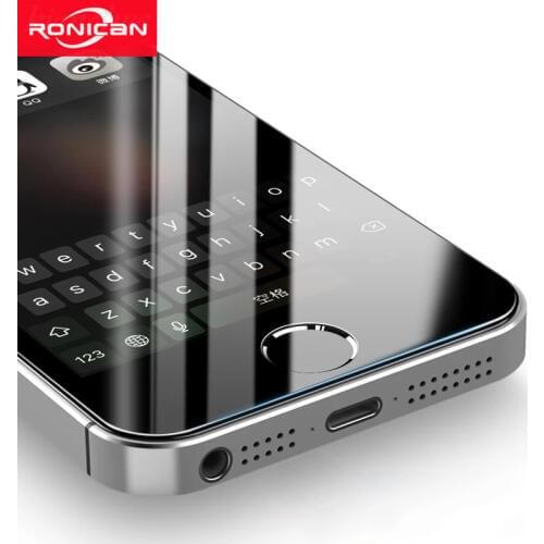 RONICAN 2.5D Coated Clear Tempered Glass For iPhone 5 5s 5c SE Phone Explosion Proof Toughened Protective Screen Protector Film