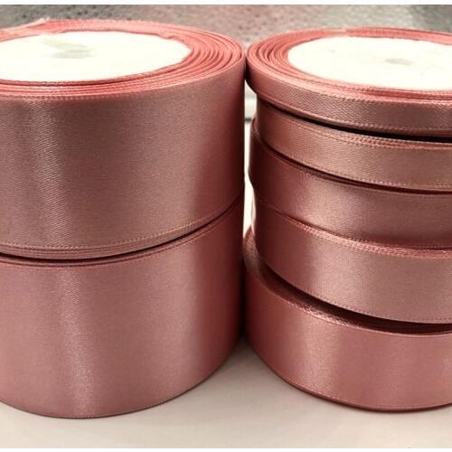 25 Yards Mauve Silk Satin Ribbon Wedding Party Decoration Gift Wrapping Christmas New Year Apparel Sewing Fabric Ribbon 41