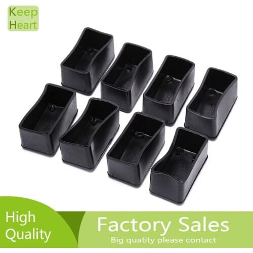 8 Pcs Durable Rectangle Silicone Chair Leg Caps Non-slip Table Foot Cover Socks Protector Protecting Furniture Floor Cover 7Size